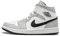 NIKE Jordan Mid - Scarpe da Basket da Donna, Nero/Rosso-Bianco Vela, Taglia 4.5, Grigio, 38 EU
