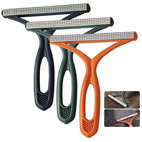 Fusselentferner Fusselrasierer, Tragbarer Tierhaarentferner, Doppelseitig Lint Remover, Flusenbürste Kaschmirkamm für Pullover, Fuzz Shaver Fusselkamm für Kleidung Matratzen Teppich Tierhaare 3 Stück