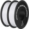 GEEETECH PETG Filament 1,75 mm, 3D Drucker Filament,1 kg pro Spule, 2 Spulen, Weiß-Weiß