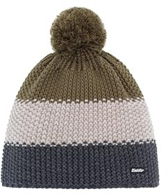 Eisbär Star Pompon Mütze Rewoolife - Klassische Wintermütze für Damen und Herren mit Merino-Mix, Dreistreifen-Design, Kuschelfleece & Bommel - Strickmütze, Wollmütze, Skimütze, Perfekt für kalte Tage