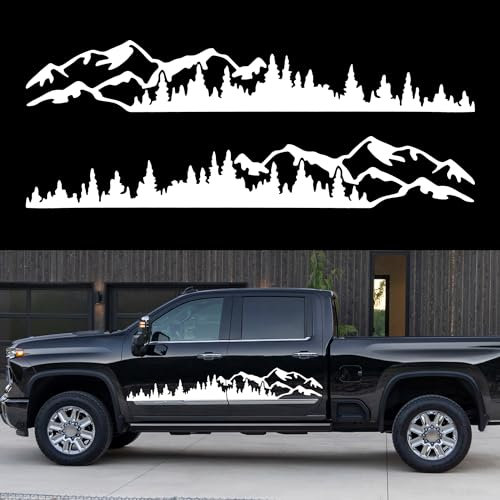 TOMALL Vinyl-Aufkleber für Karosserie, Tür, Seite, Wald, Dekoration, SUV, LKW, Geländewagen, Universalaufkleber, Zubehör, 1 Paar, 1 Paar