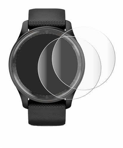 BROTECT Schutzfolie für Garmin Vivomove Trend | 2 Stück Transparenter Displayschutz Made in Germany Klare Full-Screen Folie Full-Cover 3D Curved Montage Kit