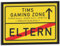 JUHMI Gaming Zone Poster Personalisiert A4 (21x29 cm), Gaming Deko Schild Poster für Zocker: Perfekte Gaming Zubehör Geschenkidee für Gamer! Ideal für Zocker Zimmer & als Geschenk für Teenager