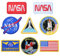 8 Stück Aufnäher zum Aufbügeln,Raumfahrt Aufnäher，Space Shuttle Mission Patches zum aufbügeln,Bügelflicken kinder，für Kleidung，T-Shirt,Jeans, Rucksack,Mützen，Diy