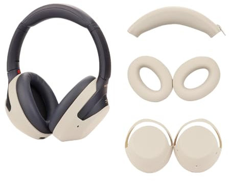 Ohrpolster, Kopfbügel und Ohrpolsterschalen für Sony WH-1000XM3/4, Ersatz Ohrpolster aus Silikon, Perfekte Passform