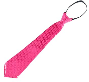 TMK Cravate élégante avec pailettes et couleur unie réglable avec fermeture éclair pour adulte unisexe cod.62900