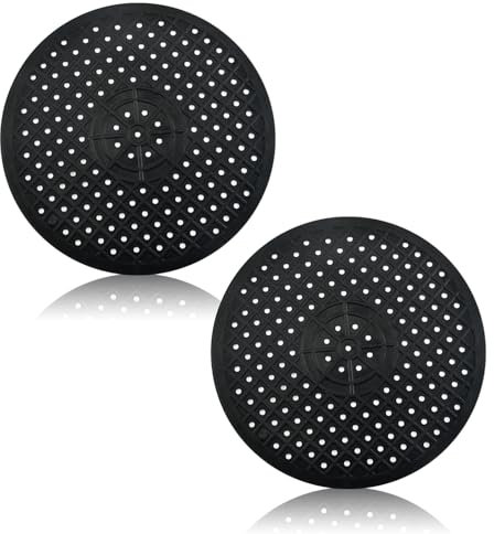 Bncxdc Protector Fregadero Cocina, 2 Piezas Rejilla Fregadero Cocina, Reutilizable ecológico, fácil de Limpiar, Alfombrilla portátil para Fregadero, Redonda, Negra