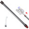 Quick Release Extension Wand Compatible for Dyson V7 V8 V10 V11 V15 Stick Vacuum Cleaner, Vacuums Attachment Replacement Extension Tube 74cm (Silver Grey)