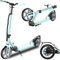 GHBXJX City Roller, Erwachsene 150 kg Tragkraft - BigWheel 230mm Stabiler Scooter Kinder Pro, 5-Fach Höhenjustierbarer & zusammenklappbarer Roller mit Ständer ＆ Scheibenbremse Sportlicher,Blau