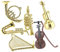 6 Stück Musikinstrumente Teilig für Puppenhaus Realistische Deko Modelle für Mini Musikzimmer Klassische Instrumente Wie Saxophon Trompete und Gitarre