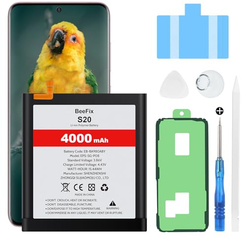 Akku für Samsung Galaxy S20 SM-G980F, 4000mAh Hochkapazitäts-Ersatzakku für Galaxy S20 (EB-BG980ABY) mit professionellen Reparaturwerkzeugen