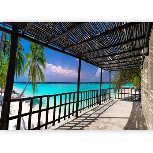 Fotomurale murando Carta da parati 350x256 cm TNT Murale alla moda Decorazione da Muro XXL Poster Gigante Design Carta per pareti Spiaggia Mare Paesaggio c-C-0144-a-a