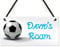 RED OCEAN Personalised Football Door Name Plaque Boys Bedroom Door Wall Room Sign
