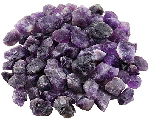 mookaitedecor Amethyst Rohstück Steine, Mineral Edelsteine für Familie/Büro/Garten/Aquarium Dekoration Schmückung, Kristall Reiki & Heilung (460g)