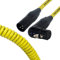 Van Damme Curly Mic Cables. Neutrik Angled Balanced Female to Male XLR. Boom Mic Cable. (Medium, Yellow)