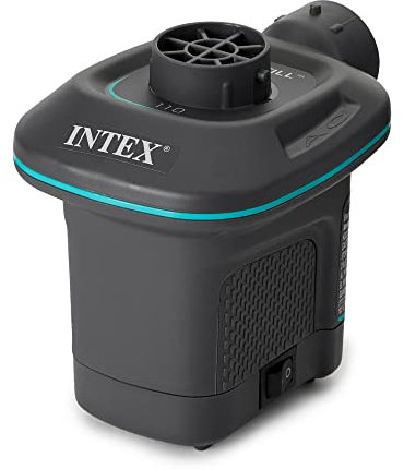 INTEX 66639E QuickFill 120 Volt AC Electric Pump: Inflates and Deflates Air Mattresses – Includes 3 Interrconnecting Nozzles – Compact Design – 650 L/Min Air Flow – Indoor Use