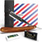 Sapiens Barbershop Rasoir Barbe Homme - Rasoir Coupe Choux Barbe + 25 Lames de Rasoir + Pochette de Transport - Rasoir de Barbier à Lame Interchangeable - Wooden Straight Razor