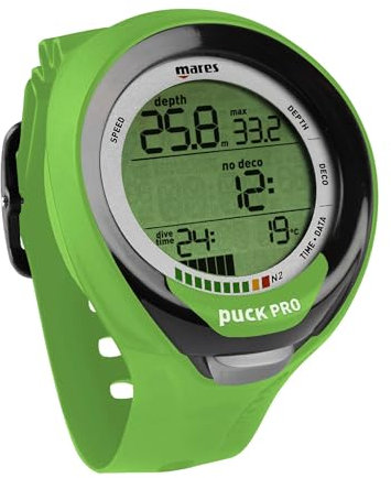 Mares Puck Pro Computer Subacqua Adulte Unisexe Couleur : Lim/Noir Taille : Une Taille