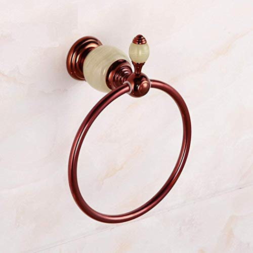 GZZ Rose Gold Jade Toilette Anneau De Bain Serviette Porte-Serviette Circulaire Mural Cuisine et Salle De Bains Matériel Accessoire Hanging Towel Hanger Serviette Anneau Rack Anneau De Rangement