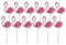 Perfeclan 12pcs Flamingo Kuchendeckel Kuchenstecker Cupcake Topper Tortenaufsatz Muffin Picker Party