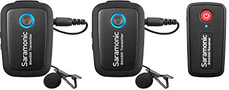 Saramonic Ultracompact 2.4 GHz 2-Person Wireless Clip-On Mic System w/Lavs for Cameras & Mobile (Blink 500 B2)