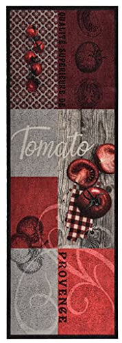 vidaXL Küche Bodenmatte Waschbar Tomate rutschfest Fußmatte Läufer Flurteppich Teppich Küchenläufer Teppichläufer Küchenteppich 45x150cm