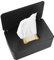Wet Wipes Dispenser Box, Baby Nappy Wet Tissue Box Case, Baby Wet Dry Tissue Storage Box Cover Holder Container with Lid and Rubber Seal for Home Office Car Organiser Storage - Black