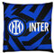Inter Wohnzimmer-Kissen, neu, Unisex-Erwachsene, Logo+Schriftzug schwarz/blau, Einheitsgröße