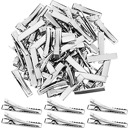Quesuc 200 Stück Alligator Haarspangen Metall Entenschnabel Haarspangen Flat Top Single Prong Haarnadeln für Haarstyling DIY Zubehör
