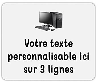 Alfombrilla de ratón rectangular para ordenador con texto personalizado