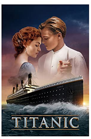 NDSTC Titanic Movie Vintage Poster Dekorative Malerei Leinwand Wandkunst Büro Schlafzimmer Arbeitszimmer Wohnzimmer Erholung Club Poster Geschenke