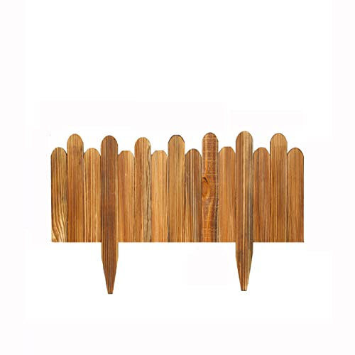 HHWEA Rasenkante Holzzaun Flexibler Beeteinfassung Zum Stecken Einfassung Für Beete Rund, Rabatten Und Rasenflächen,10/15x130cm