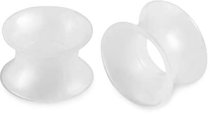 Wycian Ear-Plugs, Silikon Tunnel 6MM Band Transparent 2STCK 2g Silikon Tunnel Piercing für Männer Frauen