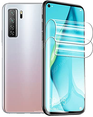 CUFEREDU 2 uds Protector de Pantalla Flexible para Huawei P40 lite 5G 6.5 3D Película de Hidrogel Transparente de TPU Huella Dactilar Desbloqueado NO Vidrio Templado