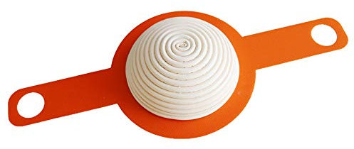 Rehomy Silikon-Backmatte für Dutch Oven wiederverwendbare Teigtropfen Brot Backmatte lange Griffe für sanfteres, sicheres und einfacheres Transportieren von Teig (Orange)