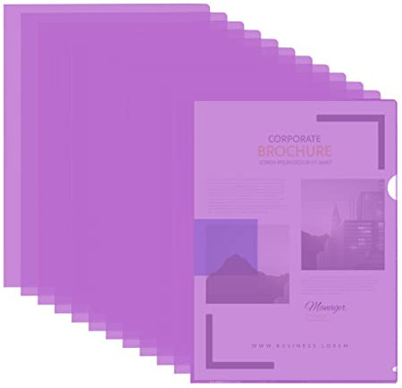 Plastikordner Dokumentenordner 30 Stück Aktenhülle A4 Sichthüllen Kunststoff Dokumentenhülle Dokumentenordner Kunststoff Dokumentenordner kumententaschen A4 für die Aufbewahrung von Papier (Lila)