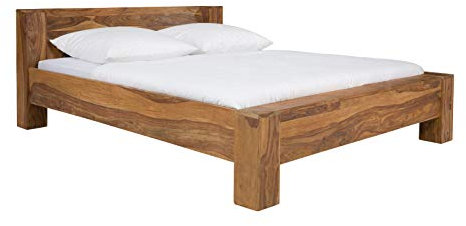 Woodkings® Holzbett 180x200 Stark Doppelbett Palisander-Holz rustikal Schlafzimmer Massivholz Design Ehebett Balkenbett Naturmöbel Echtholzmöbel