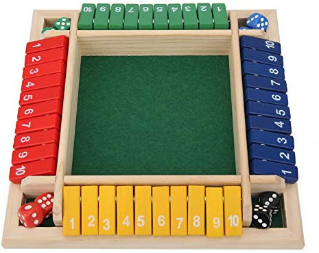 Boxwizard Deluxe Shut The Box Das beliebte Würfelspiel aus Holz Würfelspiel Mathespiel Holzbrett Pub Bar Party Familie Eltern Kind Interaktives Spiel