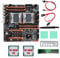 Placa base X99 Dual CPU Dual CPU + 2XE5 2630 V3 CPU+DDR4 4G RECC RAM+SATA Cable+deflector LGA 2011 8XDDR4 ranura soporte 2011-V3 CPU