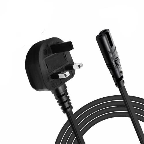 iTechCover 3 Pin UK Mains Adapter/Power AC Cable Lead Compatible with SONY Radio Cassette CD Player CFD-S22 CFD-E95 CFDE95 / (1m / 3.3ft)