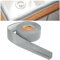 flintronic Sigillante Impermeabile, 15m/38mm Battiscopa Morbido PVC Sigillante Autoadesivo Nastro, Impermeabile, Antiolio e Antimuffa Utilizzato per Piastrelle da Cucina/Bagno, ecc, Grigio