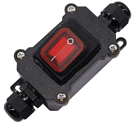 12V interruttore IP67 impermeabile interruttore del cavo di alimentazione embedded 30A 24V/12V LED rosso lampada di alimentazione embedded jack switch interruttore esterno