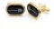Ruyosn Manschettenknöpfe Herren, Cufflink Manschette Link für Hemd, Manschettenknöpfe Hochzeit Business Party Elliptisch Schwarz