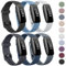 Wanme Straps Compatible with Fitbit Inspire 2 Straps,Pack 6 Soft Silicone Sport Replacement Wristband for Fitbit Inspire 2 Women Men(Black/Sky Blue/Siliver Gray/Midnight Blue/Blue/Blue Gray)