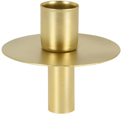 MIJOMA Stilvoller Kerzenhalter für Weinflaschen - Elegante Tischdekoration, Metall-Kerzenständer, Ideal für Candlelight Dinner, Dinner Parties und Festliche Anlässe (Gold, für Stabkerze)