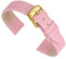 QUARKZMAN Bracelet En Cuir Véritable Rose de 16 mm de Largeur, Fin et Plat, Boucle Dorée Élégante Pour Hommes et Femmes.