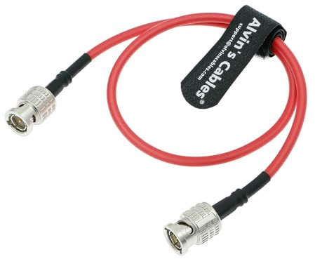Alvin's Cables 12G SDI-Kabel BNC Stecker auf Stecker, Kabel für Red Komodo | Atomos Monitor Koaxialkabel, geschirmt, flexibel, 75 Ohm für Video 4K Kamera 50 cm | 19 Zoll