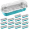 TANGHSE 50 Pcs Mini Loaf Pans with Lids, Aluminum Disposable Thickened Tinfoil Cake Boxes, 200ml Non-Stick Heat Resistant Aluminum Mini Loaf Tin, Rectangular Food Loaf Pans for Cakes, Durian, Et