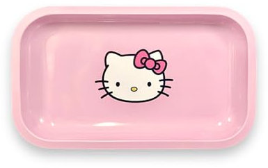 Rollschale, Anime-Aschenbecher für Mädchen, Metallschale, vergoldet, Schmuckschale, dekorativ, Servierschale, Tischschale, Rosa, Cat L