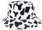 Manfnee Cow Bucket Hat Double-Side-Wear Reversible Sonnenhut für Frauen Männer, Reisen Strand Fischer Hut